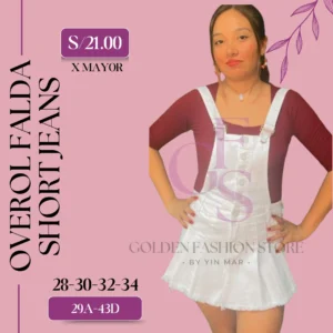 OVEROL FALDA SHORT JEANS 29A-43D