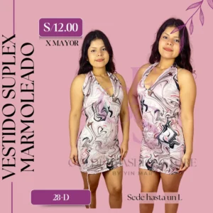 VESTIDO SUPLEX MARMOLEADO 28D