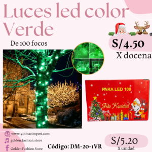 LUCES LED COLOR VERDE DM-20-1VR