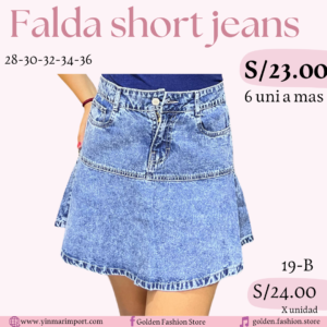 FALDA SHORT JEANS 19B