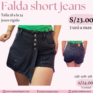 FALDA SHORT JEANS 293031B