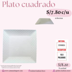 PLATO CUADRADO RELIVE BOLITAS