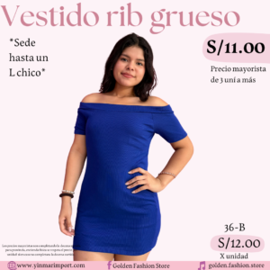 VESTIDO RIB GRUESO 36B