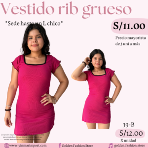 VESTIDO RIB GRUESO 39B
