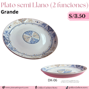 PLATO SEMI LLANO 2 FUNCIONES DK06
