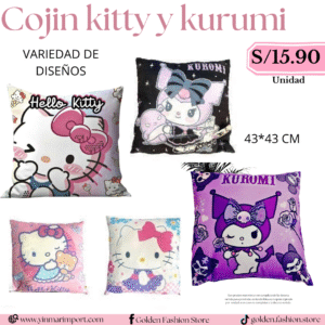 COJÍN KITTY Y KURUMI