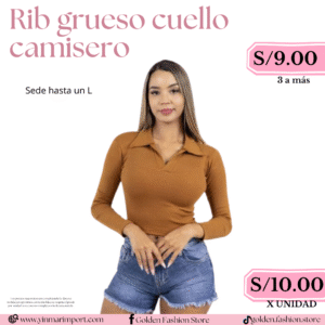 RIB GRUESO CUELLO CAMISERO