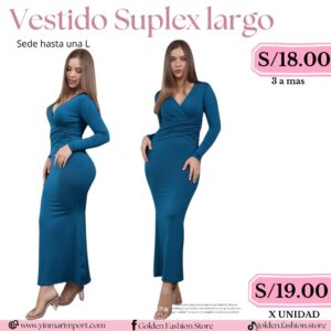 VESTIDO SUPLEX LARGO