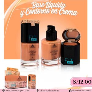 BASE LIQUIDA Y CONTORNO EN CREMA