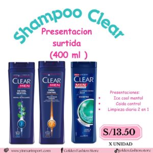 Shampoo Clear Presentacion  surtida  (400 ml )