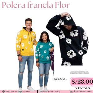 Polera franela Flor