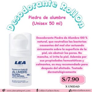 Desodorante RollOn Piedra de alumbre (Unisex 50 ml)