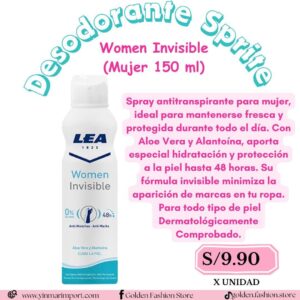 Desodorante Sprite Women Invisible (Mujer 150 ml)