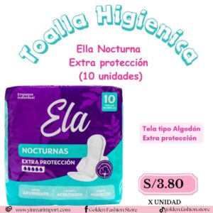 Toalla Higienica Ella Nocturna  Extra protección  (10 unidades)