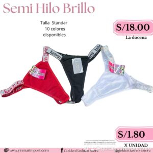 Calzon Semi Hilo Brillo