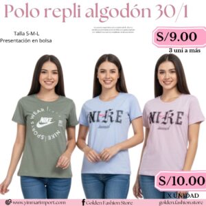 Polo repli algodón 30/1