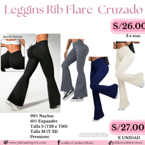 LEGGINS RIB FLARE CRUZADO