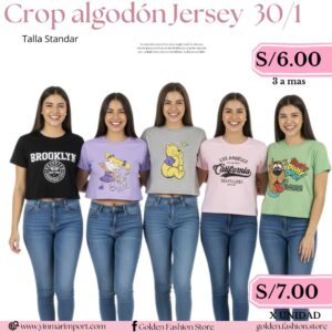 Crop algodón Jersey  30/1
