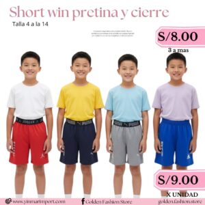 Short win pretina y cierre